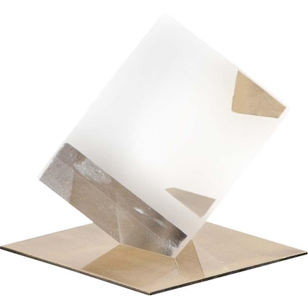 Palacedesigns 5 in. Optical Glass Cube & Gold Sculpture, Clear PA3096388